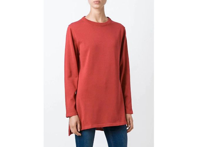 Pull en laine rouge Romeo Gigli - vue 3