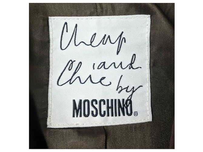 Blazer de lana marrón Moschino Castaño - vista 6