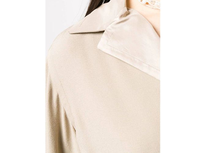 Gianfranco Ferré Camicia Lunga In Seta Beige - vista 5