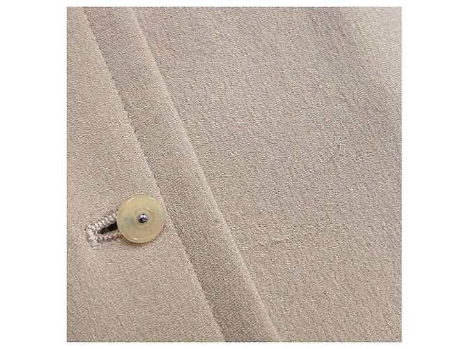 Gianfranco Ferré Camicia Lunga In Seta Beige - vista 7