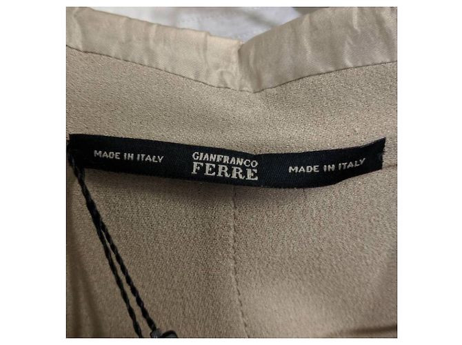 Gianfranco Ferré Camicia Lunga In Seta Beige - vista 8