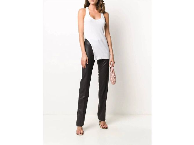 Gianfranco Ferré Pantalones pitillo de lana gris oscuro Burdeos - vista 2