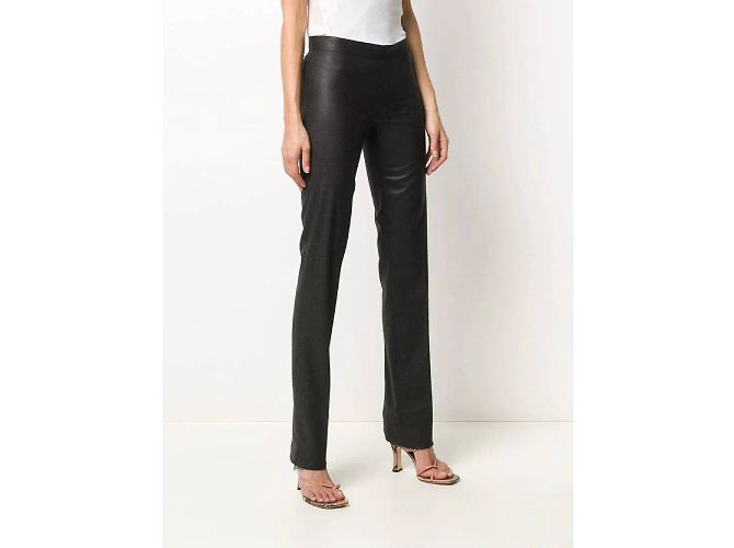 Gianfranco Ferré Pantalones pitillo de lana gris oscuro Burdeos - vista 3