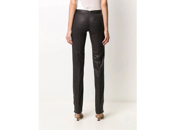 Gianfranco Ferré Pantalones pitillo de lana gris oscuro Burdeos - vista 4