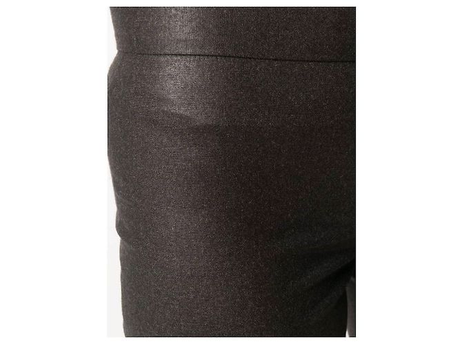 Gianfranco Ferré Pantalones pitillo de lana gris oscuro Burdeos - vista 5