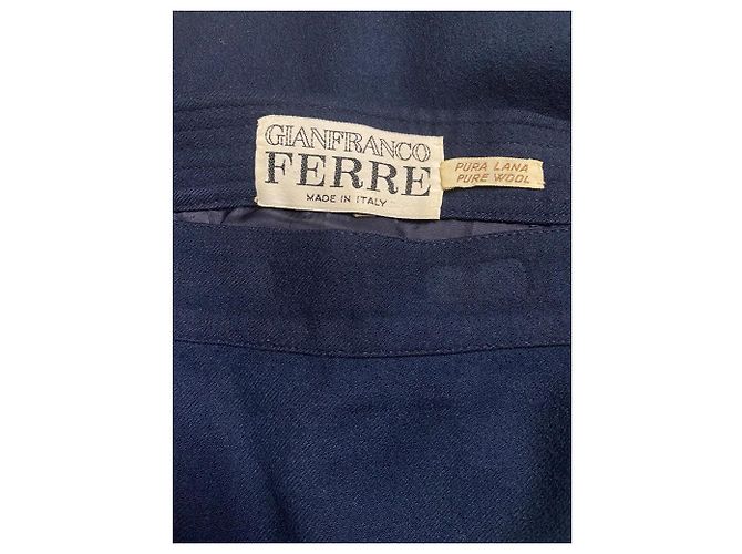 Gianfranco Ferré Blauer Wollrock - Ansicht 6
