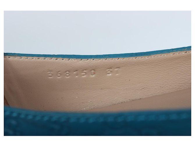 Ballerine Gucci in pelle blu - vista 10