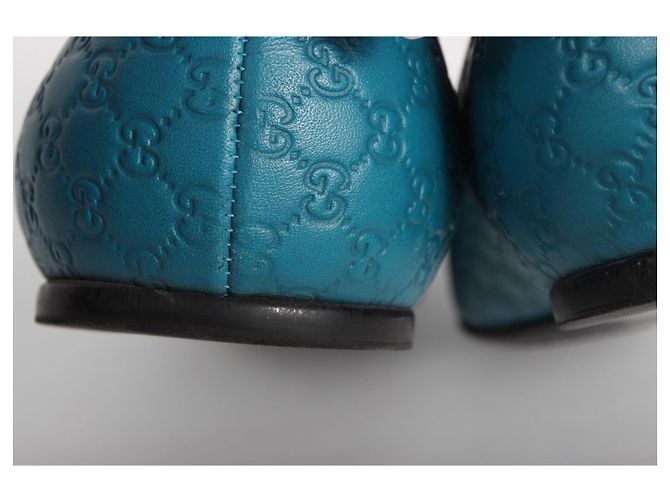 Ballerine Gucci in pelle blu - vista 13