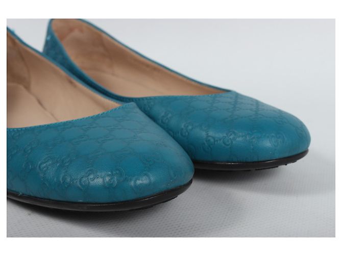 Ballerine Gucci in pelle blu - vista 5
