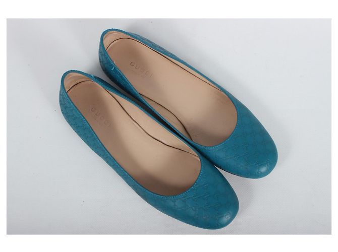 Ballerine Gucci in pelle blu - vista 6