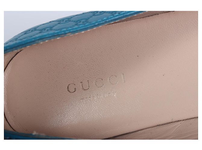 Ballerine Gucci in pelle blu - vista 9