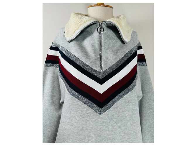 Tommy Hilfiger Sweatkleid Grau Baumwolle Mehrfarben - Ansicht 2