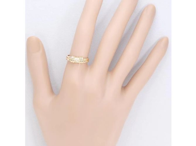 & Other Stories [LuxUness] 18Anello K Diamond Scroll Anello in metallo in condizioni eccellenti - vista 3