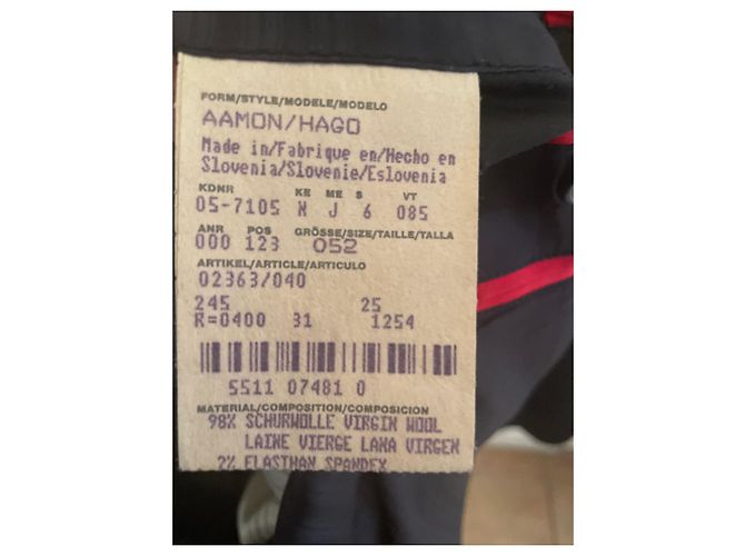 Completo Hugo Boss Aamon Blu Navy Lana Taglia 52 - vista 3