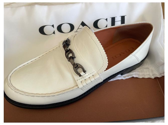 Mocassini Coach Putman in pelle bianca Bianco - vista 2