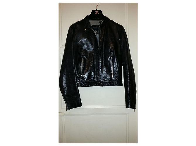 Redskins Bikerjacke aus schwarzem Büffelleder - Ansicht 2