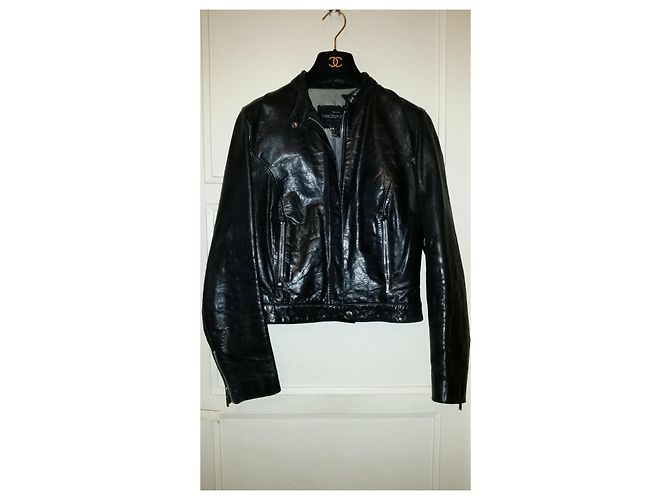 Redskins Bikerjacke aus schwarzem Büffelleder - Ansicht 7