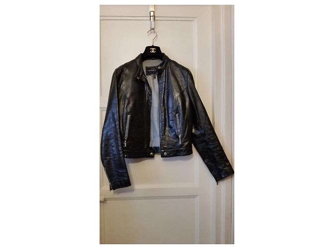 Redskins Bikerjacke aus schwarzem Büffelleder - Ansicht 9