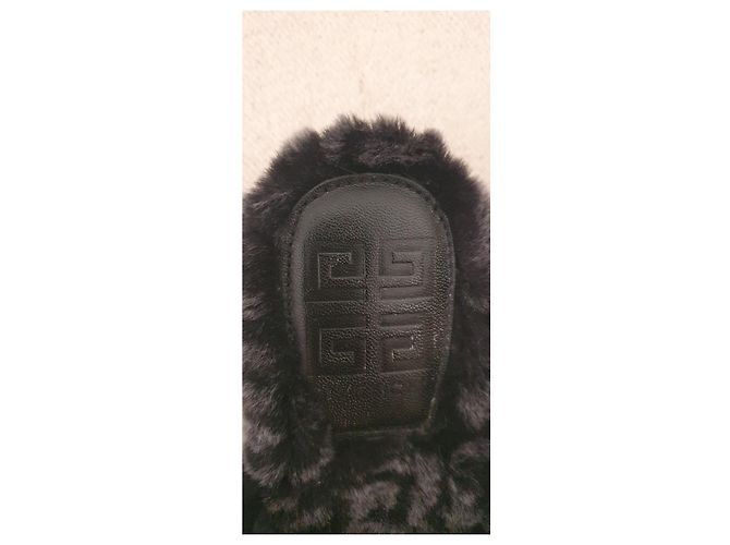 Sandali Givenchy in mohair grigio scuro Grigio antracite - vista 4