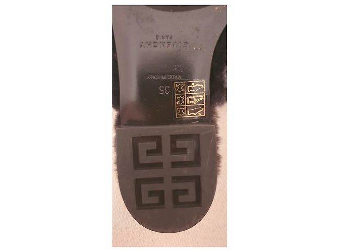 Sandali Givenchy in mohair grigio scuro Grigio antracite - vista 7