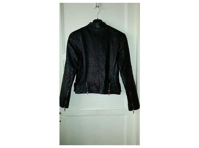 Ebène by Assuline Bikerjacke aus schwarzem Lammleder - Ansicht 2