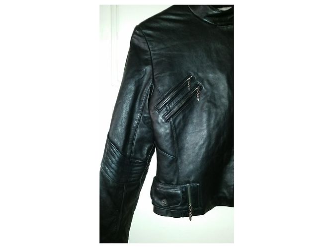 Ebène by Assuline Bikerjacke aus schwarzem Lammleder - Ansicht 3