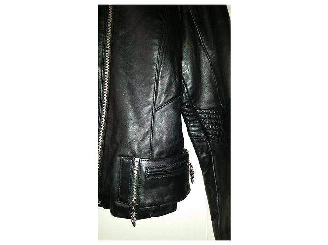 Ebène by Assuline Bikerjacke aus schwarzem Lammleder - Ansicht 4
