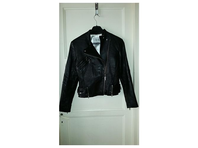Ebène by Assuline Bikerjacke aus schwarzem Lammleder - Ansicht 8