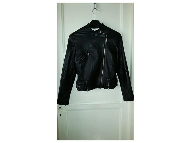 Ebène by Assuline Bikerjacke aus schwarzem Lammleder - Ansicht 9
