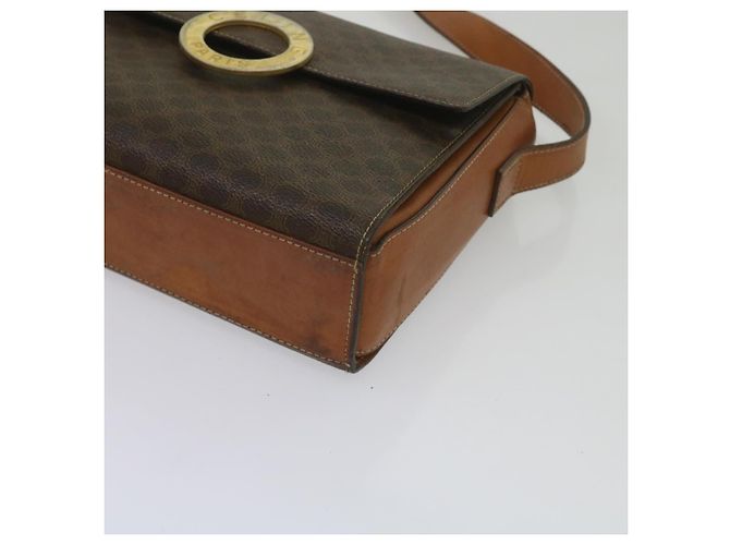 Céline CELINE Borsa a tracolla in tela Macadam in pelle PVC marrone Auth 60985 - vista 10