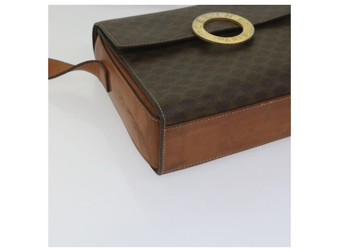 Céline CELINE Borsa a tracolla in tela Macadam in pelle PVC marrone Auth 60985 - vista 11