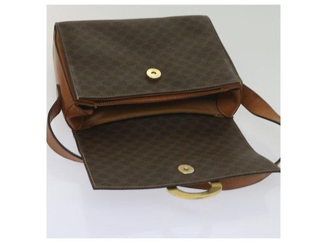 Céline CELINE Borsa a tracolla in tela Macadam in pelle PVC marrone Auth 60985 - vista 15