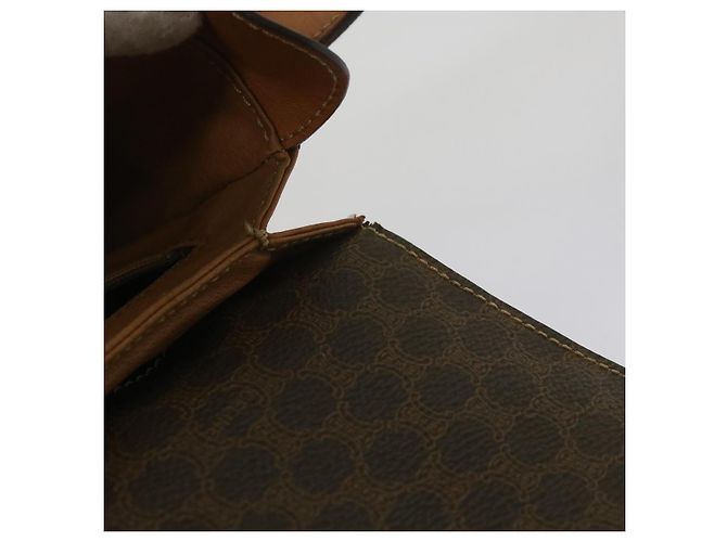 Céline CELINE Borsa a tracolla in tela Macadam in pelle PVC marrone Auth 60985 - vista 16