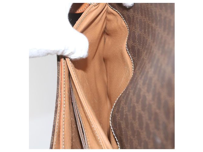 Céline CELINE Borsa a tracolla in tela Macadam in pelle PVC marrone Auth 60985 - vista 17