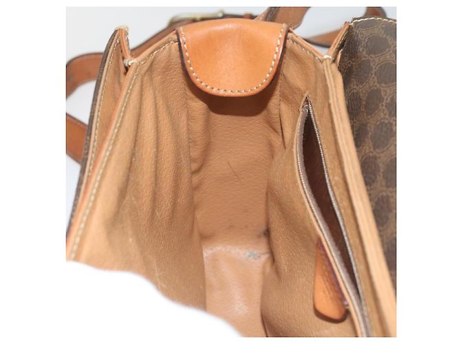 Céline CELINE Borsa a tracolla in tela Macadam in pelle PVC marrone Auth 60985 - vista 22