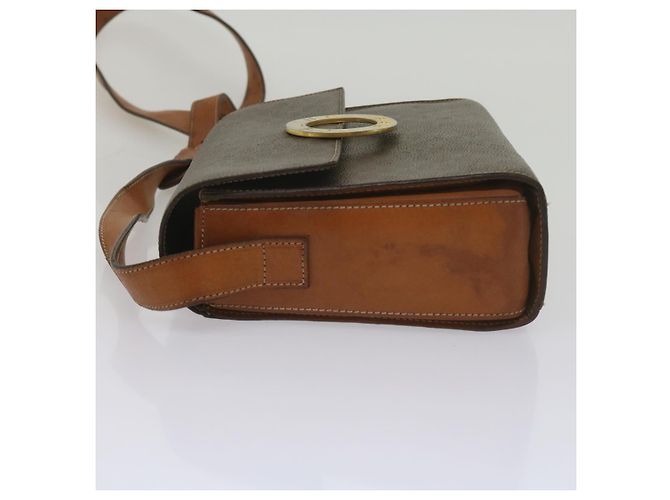 Céline CELINE Borsa a tracolla in tela Macadam in pelle PVC marrone Auth 60985 - vista 5