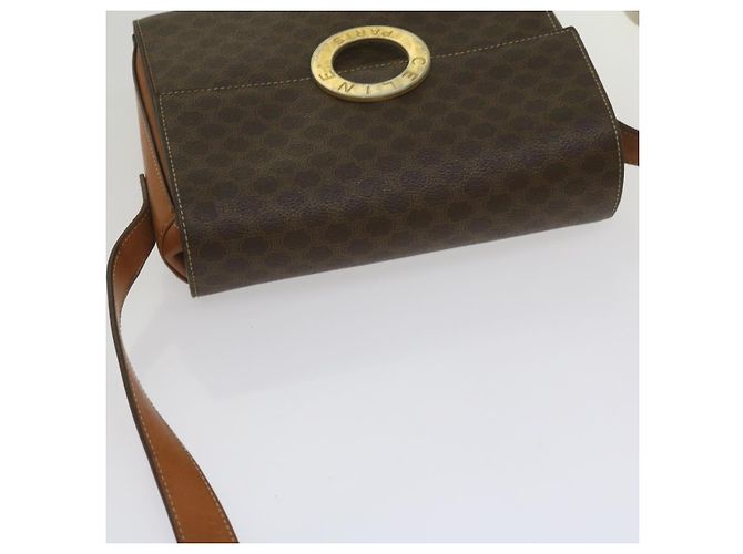 Céline CELINE Borsa a tracolla in tela Macadam in pelle PVC marrone Auth 60985 - vista 6