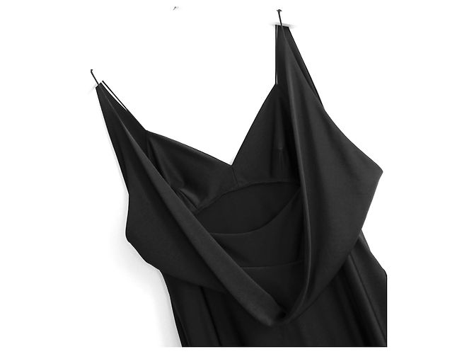 Vestido negro con paneles drapeados de Philosophy di Lorenzo Serafini - vista 3