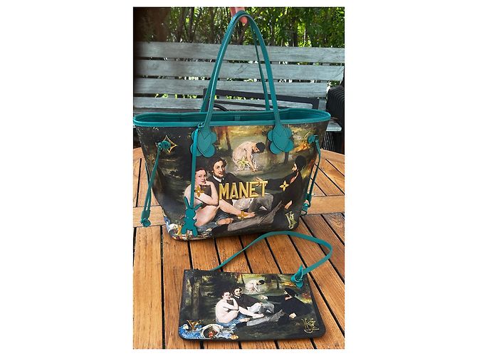 Louis Vuitton Neverfull Edición Limitada “Manet” Azul - vista 2