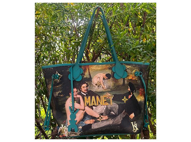 Louis Vuitton Neverfull Edición Limitada “Manet” Azul - vista 3
