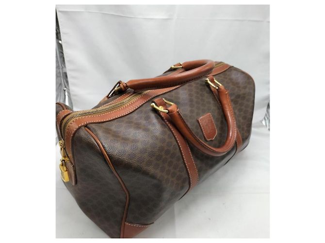 Autre Marque Borsa Boston Celine in pelle marrone nera Nero - vista 4