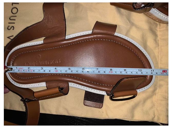 Sandali Louis Vuitton Uomo in Pelle Marrone - vista 8
