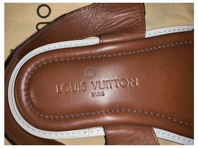 Sandali Louis Vuitton Uomo in Pelle Marrone - vista 9