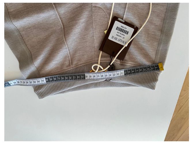 Legging Louis Vuitton de seda e cashmere bege XS - vista 8