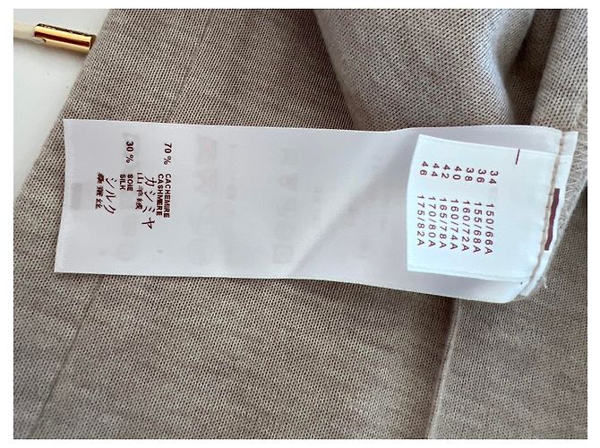 Legging Louis Vuitton de seda e cashmere bege XS - vista 10
