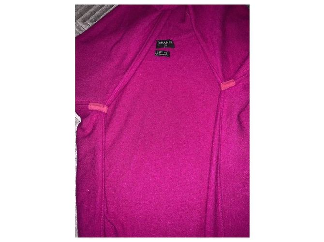 Chanel Malha de Cashmere Fuchsia Fuschia - vista 9