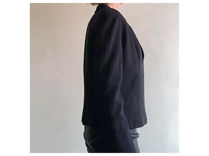 Autre Marque Giacca in seta Vica Seta blu navy - vista 5