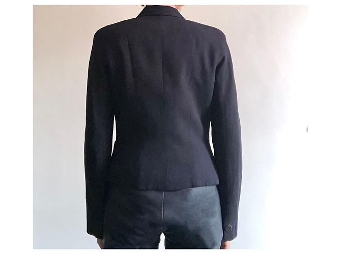 Autre Marque Giacca in seta Vica Seta blu navy - vista 7