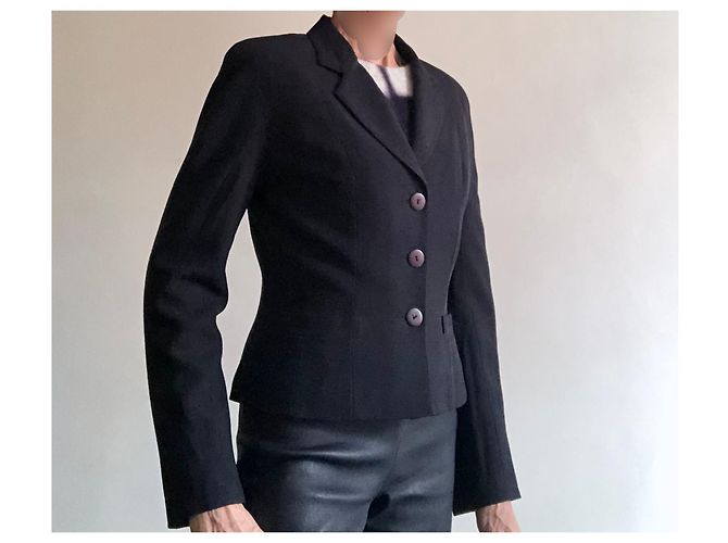 Autre Marque Giacca in seta Vica Seta blu navy - vista 8