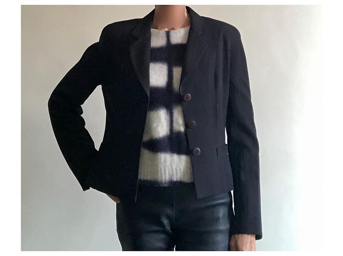 Autre Marque Giacca in seta Vica Seta blu navy - vista 9